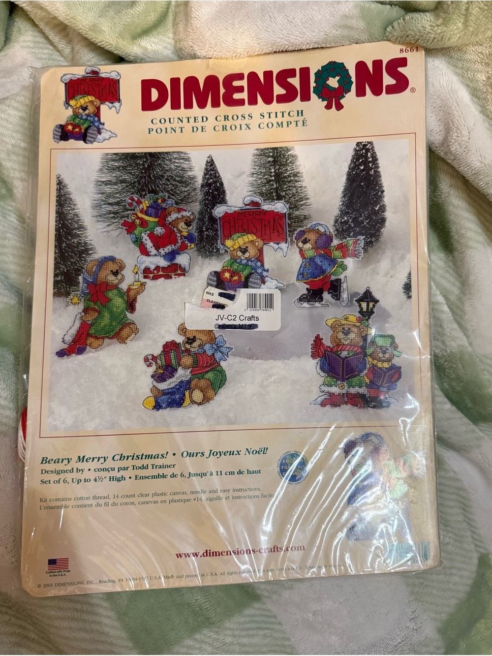 New Dimensions Beary Merry Christmas Counted Cross Stitch Kit - Multi 8661